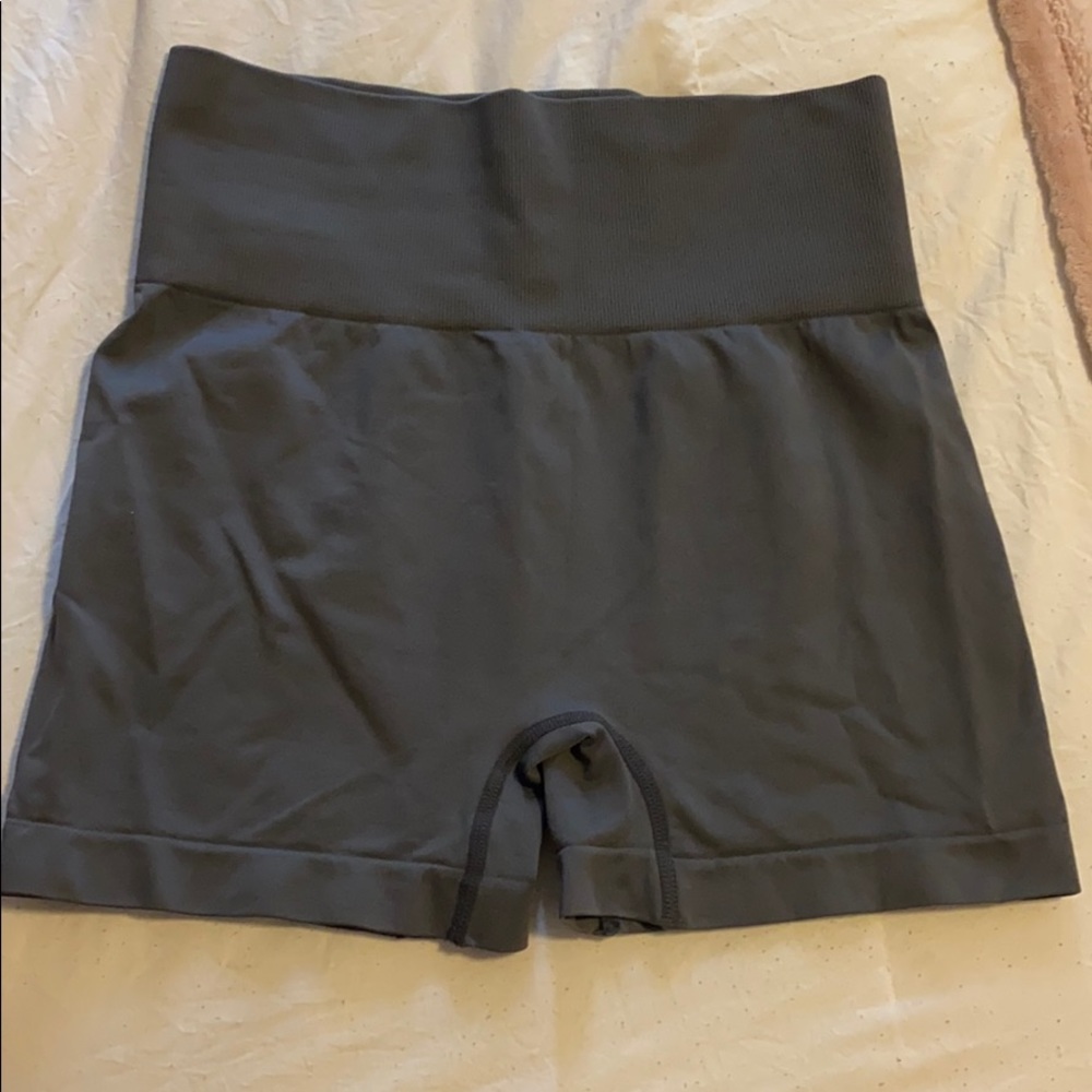 Grey spandex shorts